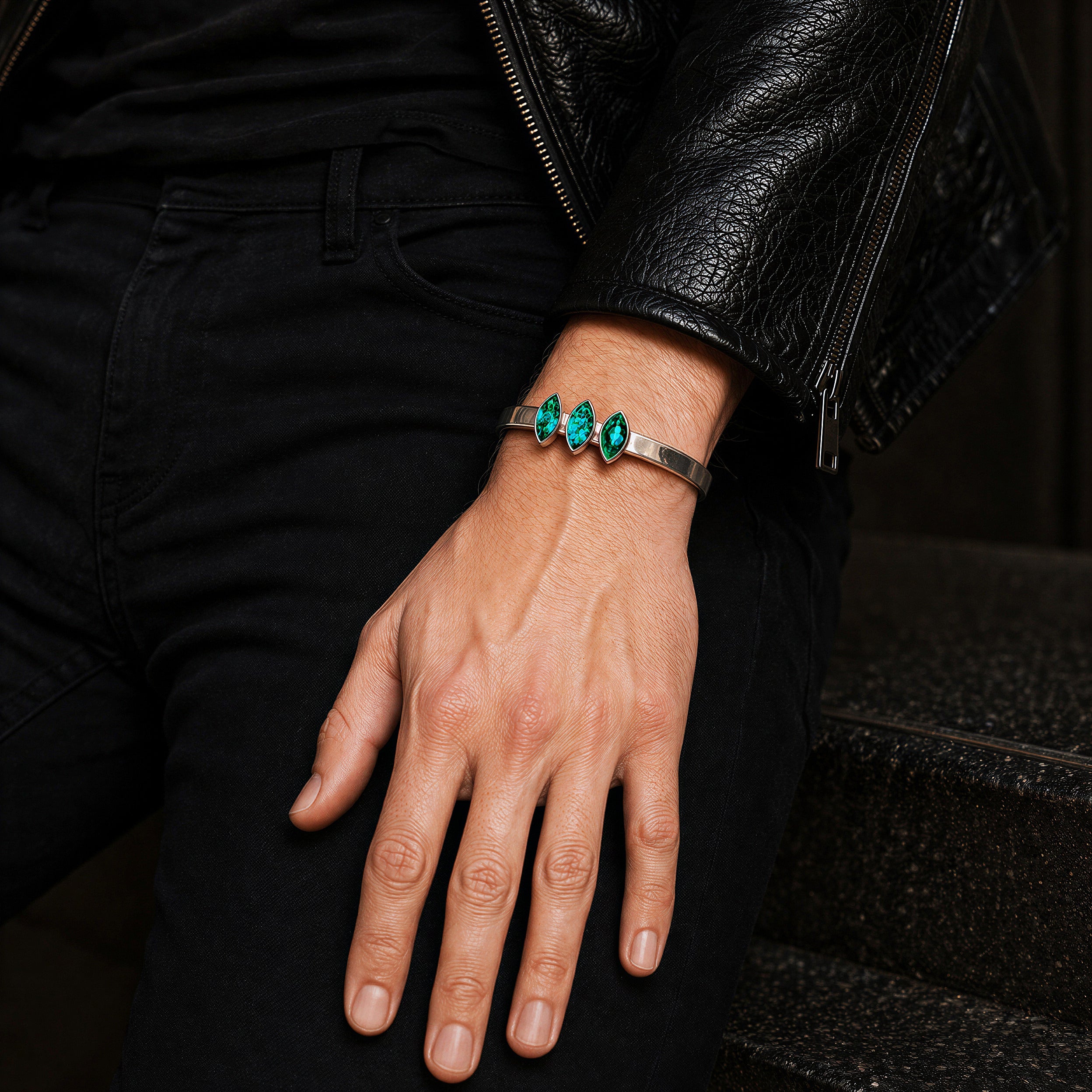 Marquise Trio Cuff Silver