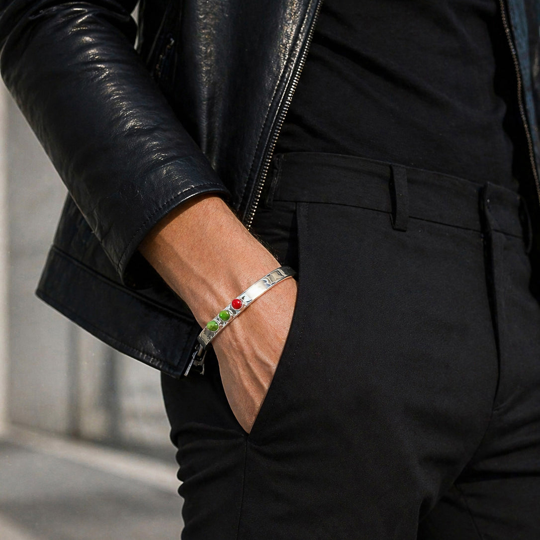 3-Bullet Cuff in Silver