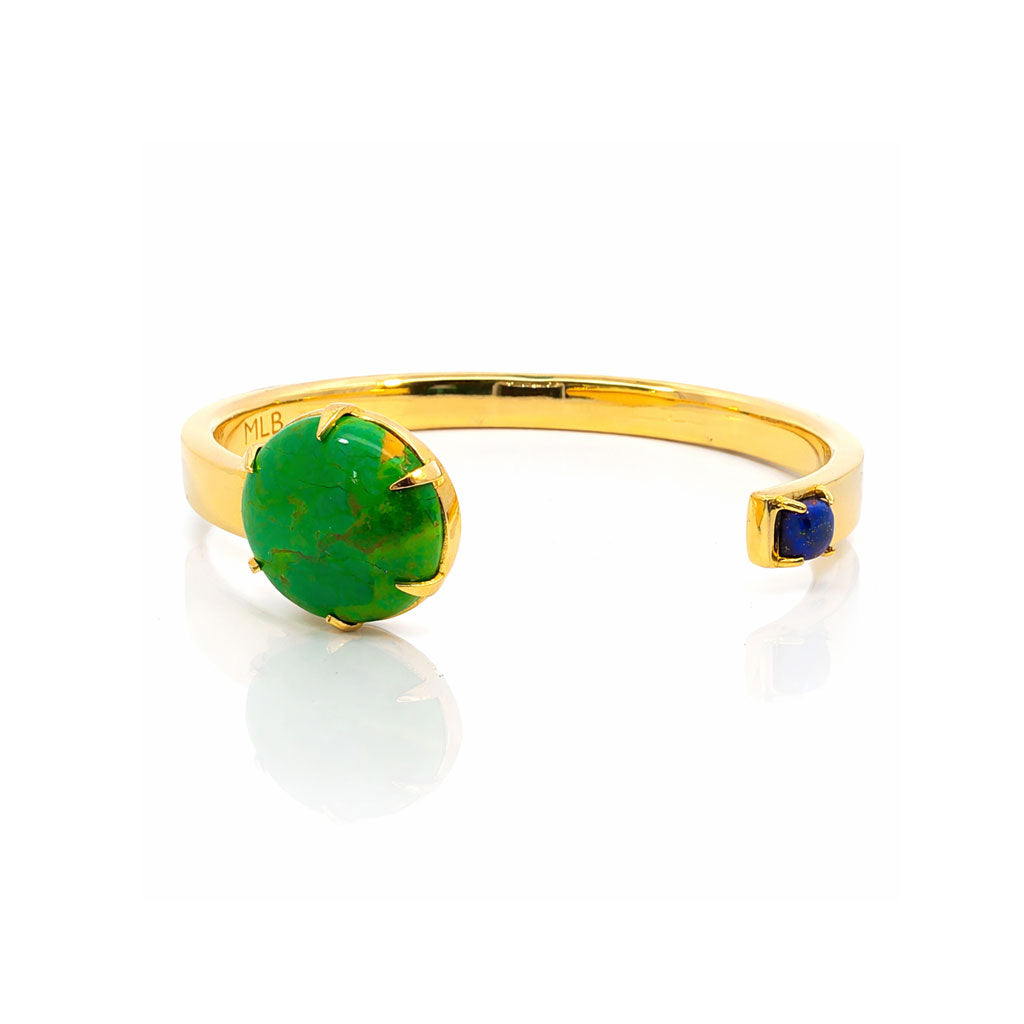 Candy Cuff in Gold & Green/Blue