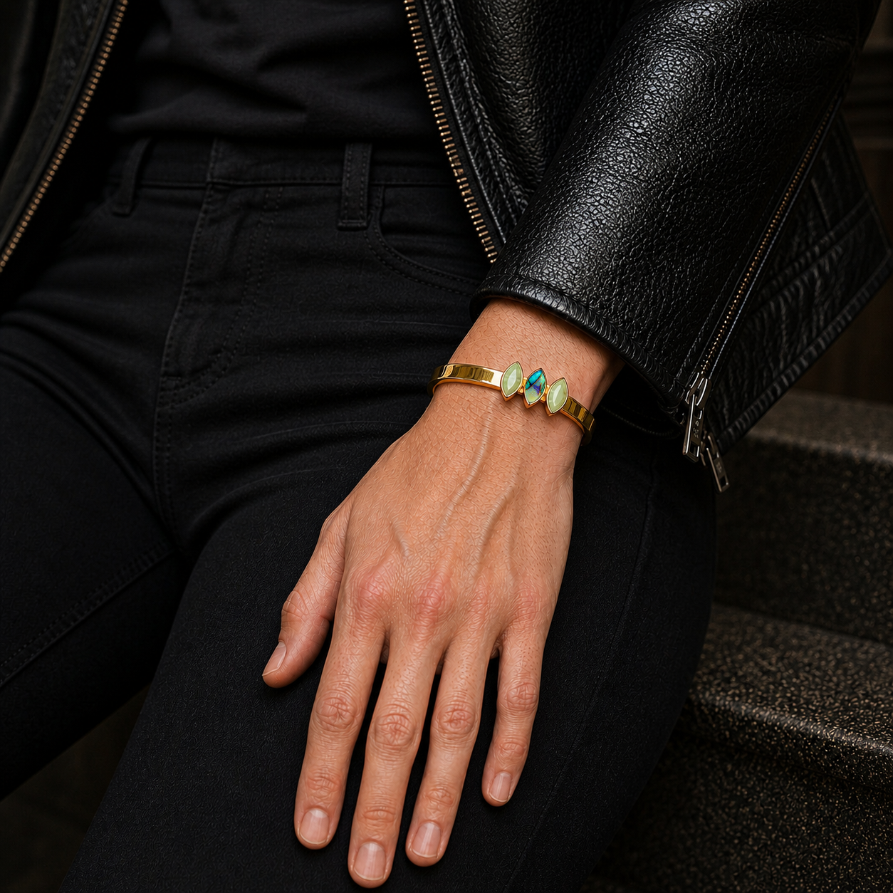 Marquise Trio Cuff in Gold