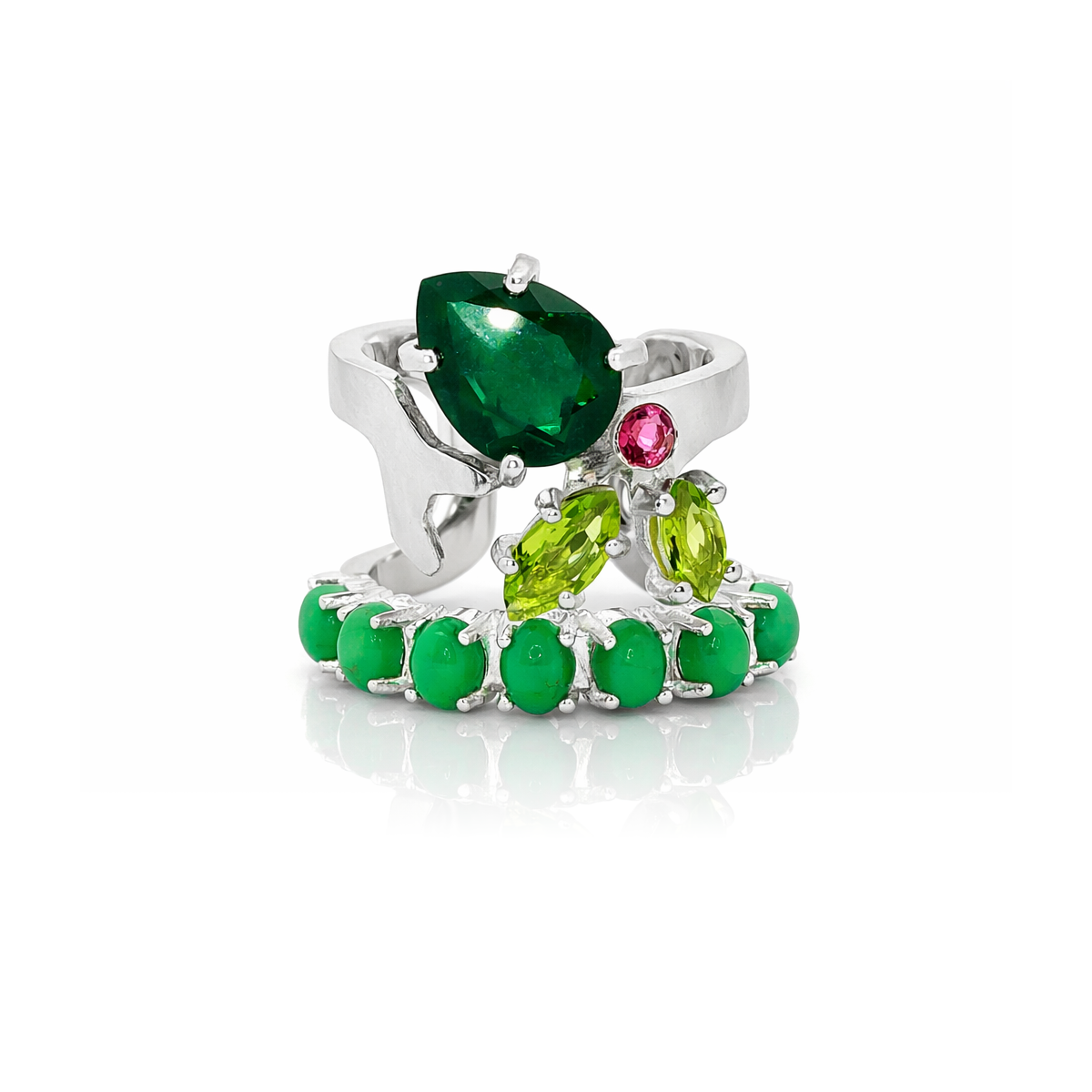 Cherry Ring Silver