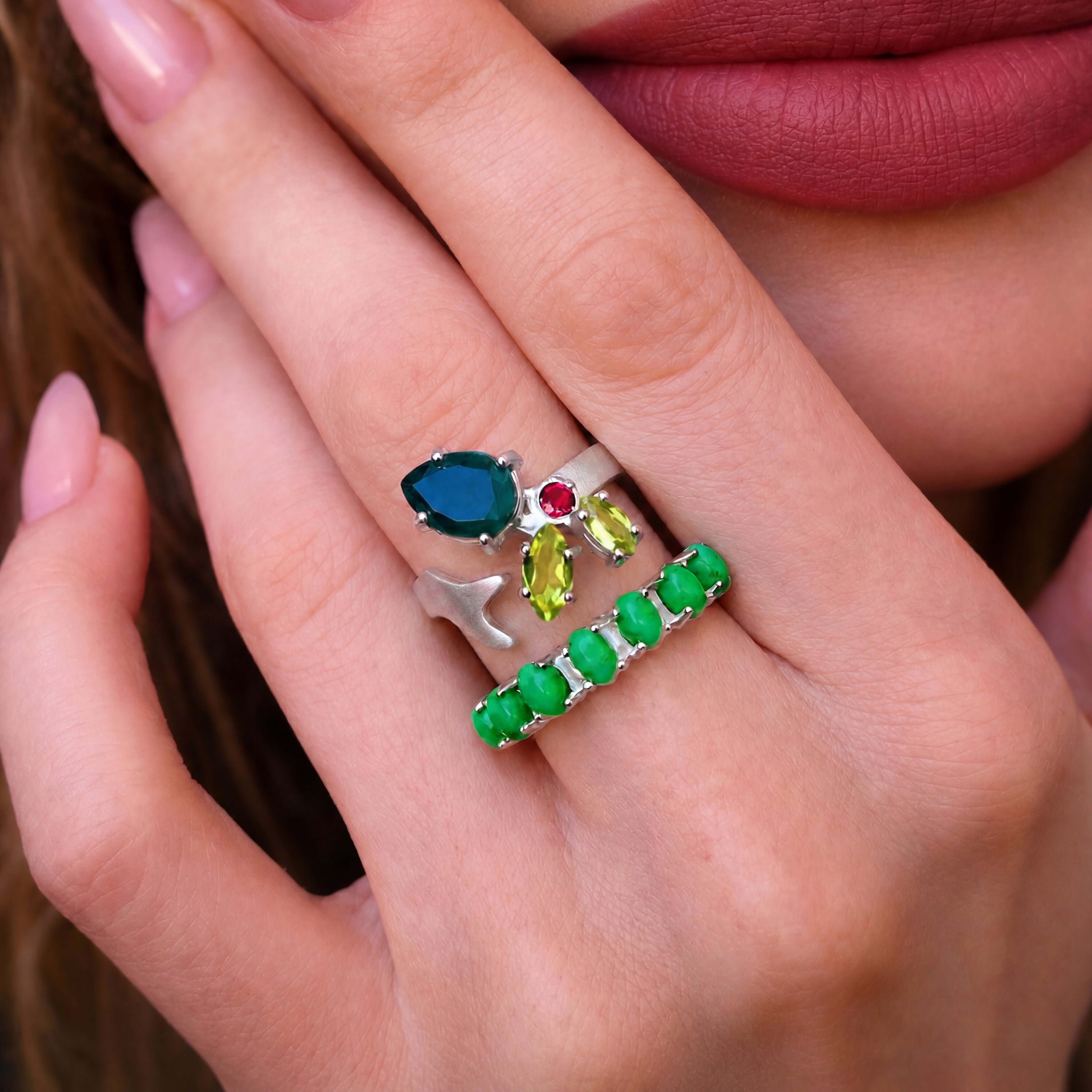Cherry Ring Silver