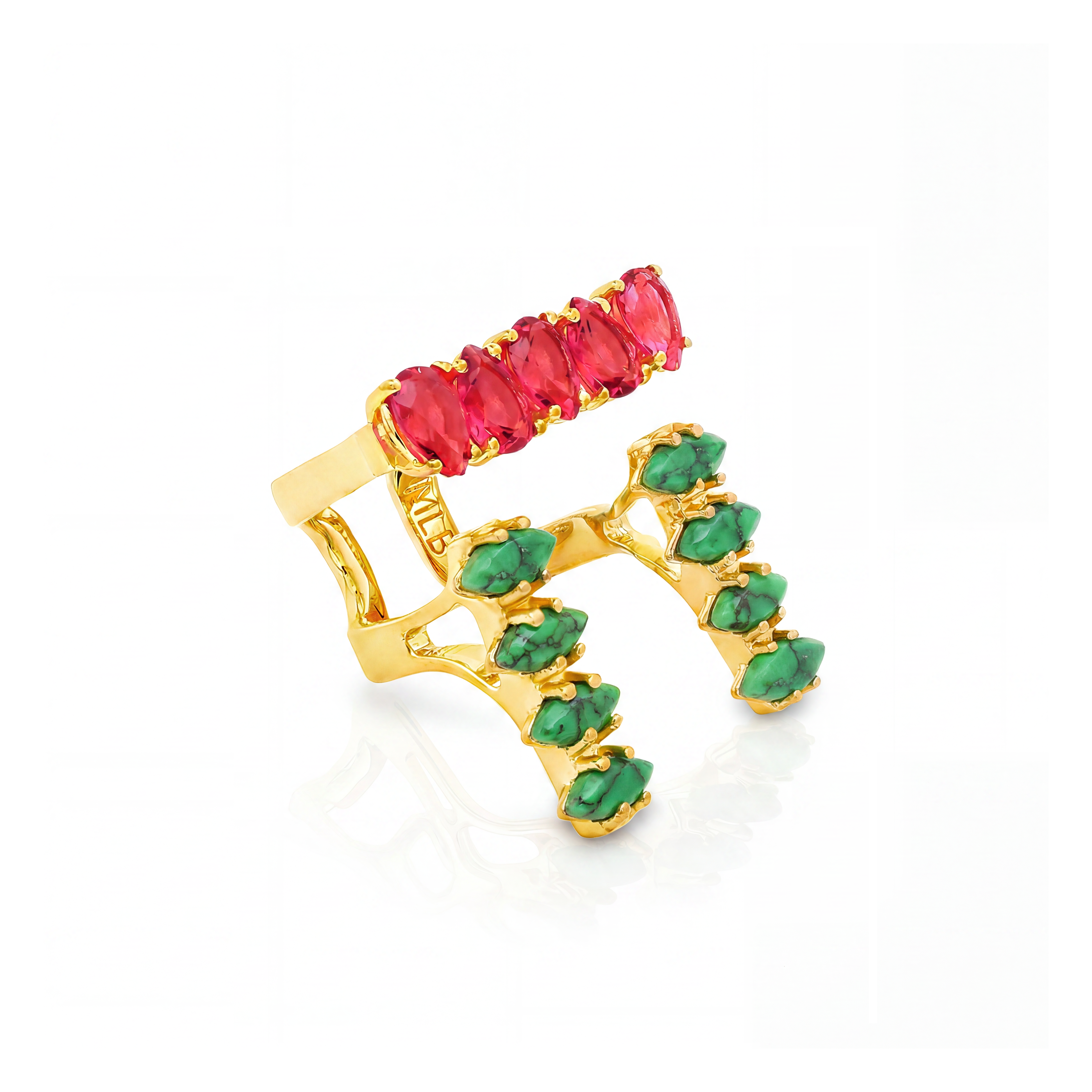 Jardin Ring Tourmaline/Green Mohave Turquoise