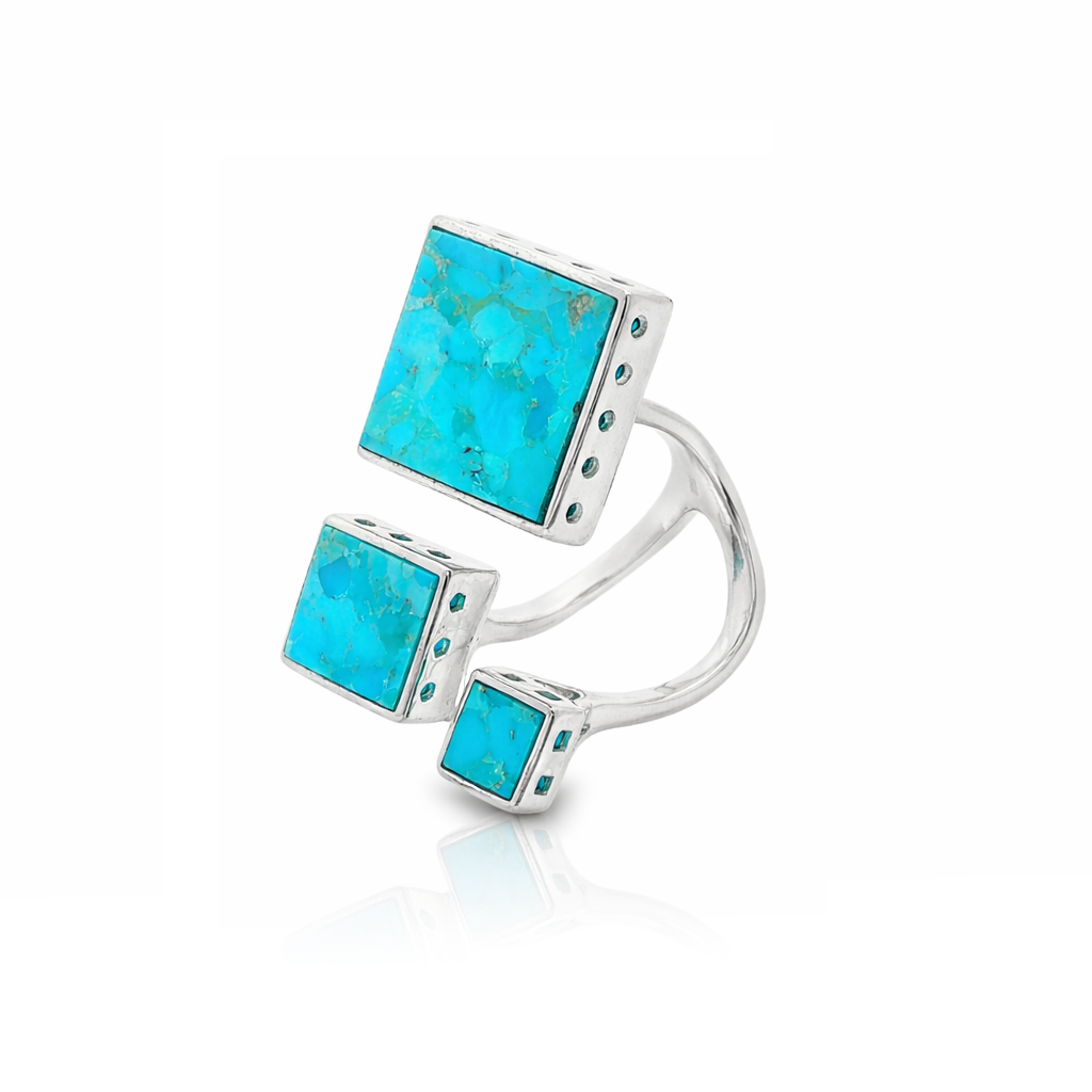 Mondria Ring Silver with reflection