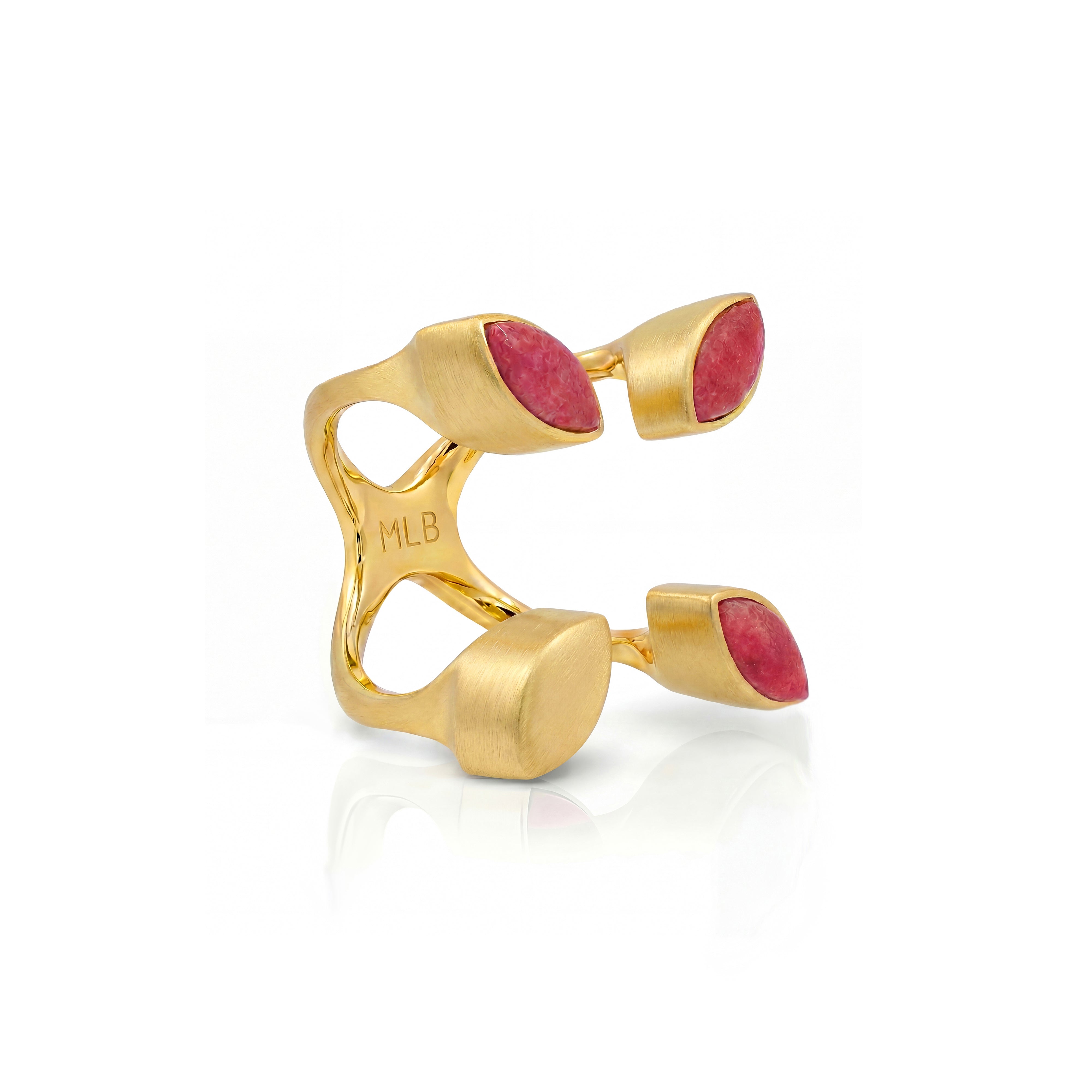 Lucky Clover Ring Gold & Thulite